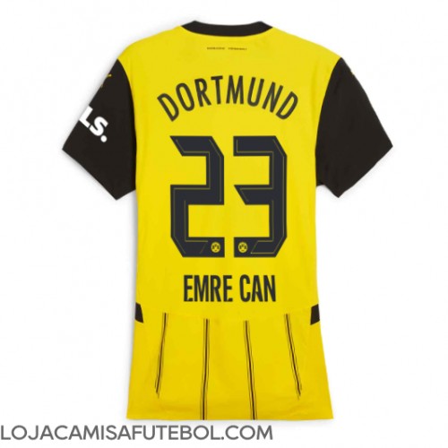 Camisa de Futebol Borussia Dortmund Emre Can #23 Equipamento Principal Mulheres 2024-25 Manga Curta